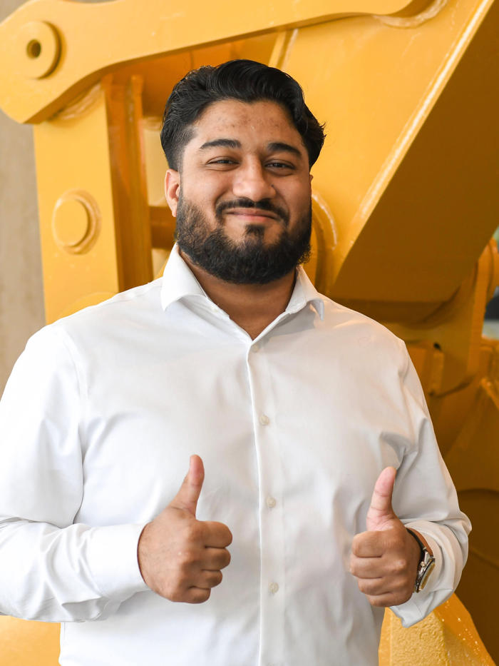 a person giving a thumbs up